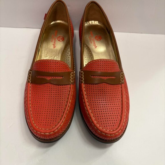 Marc Joseph New York Women's Pink and Brown Loafers - Picture 1 of 8